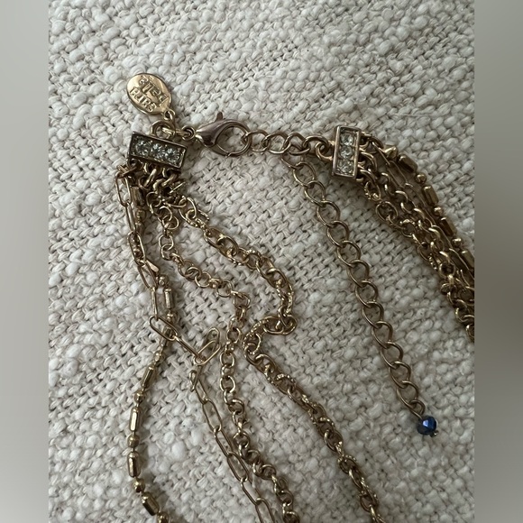 Sara Bella blue stone gold beaded multi layered boho neacklace - Picture 6 of 6